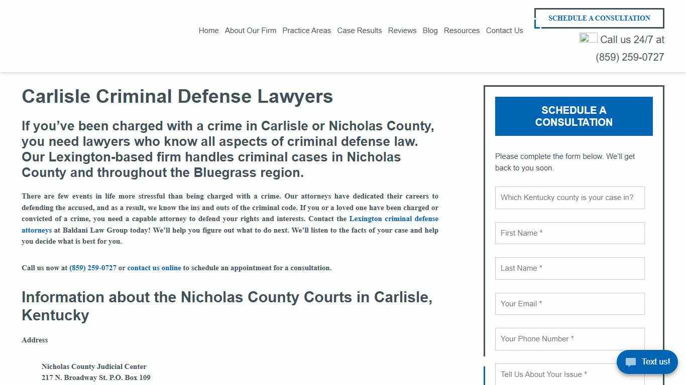Carlisle Criminal Defense Lawyers - Baldani Law Group